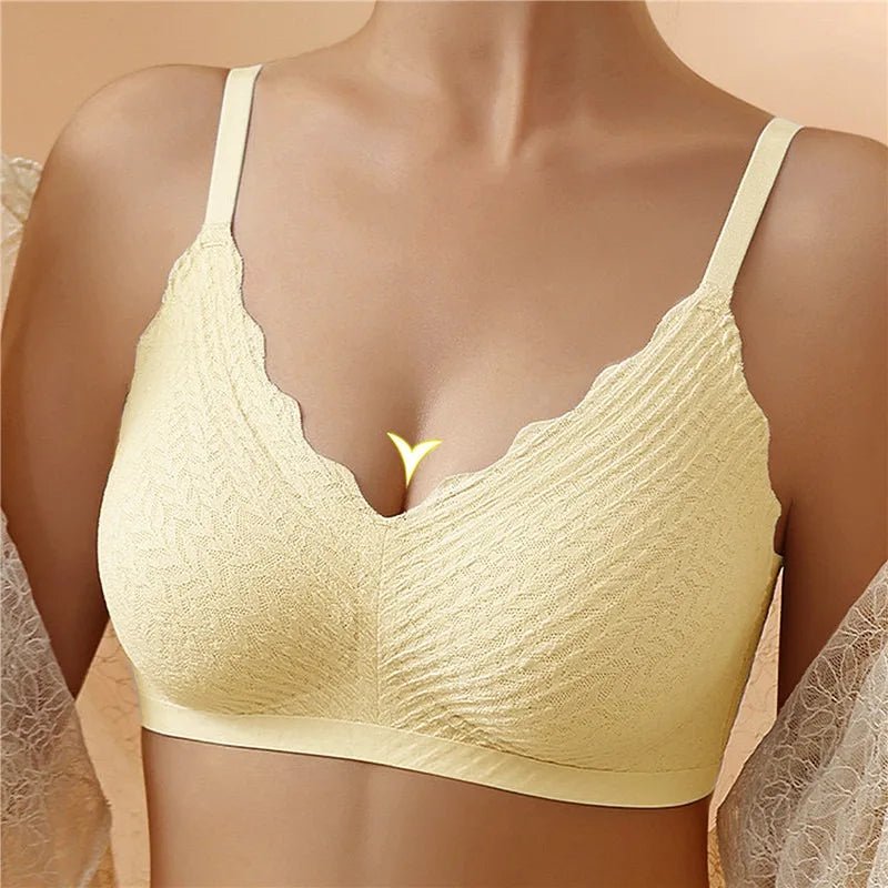 Reggiseno senza fili in pizzo senza cuciture