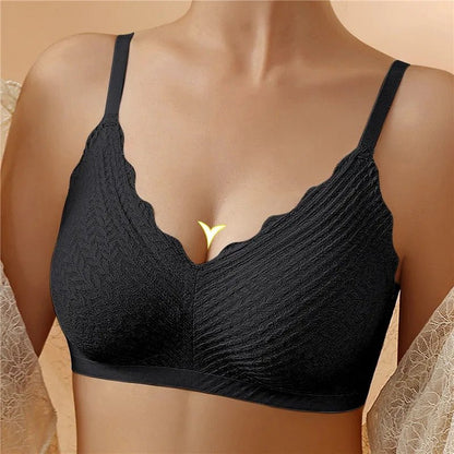 Reggiseno senza fili in pizzo senza cuciture