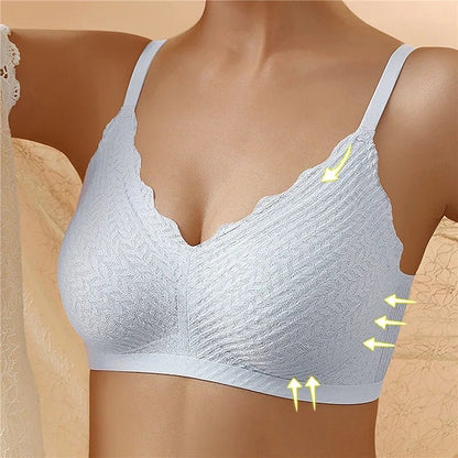 Reggiseno senza fili in pizzo senza cuciture